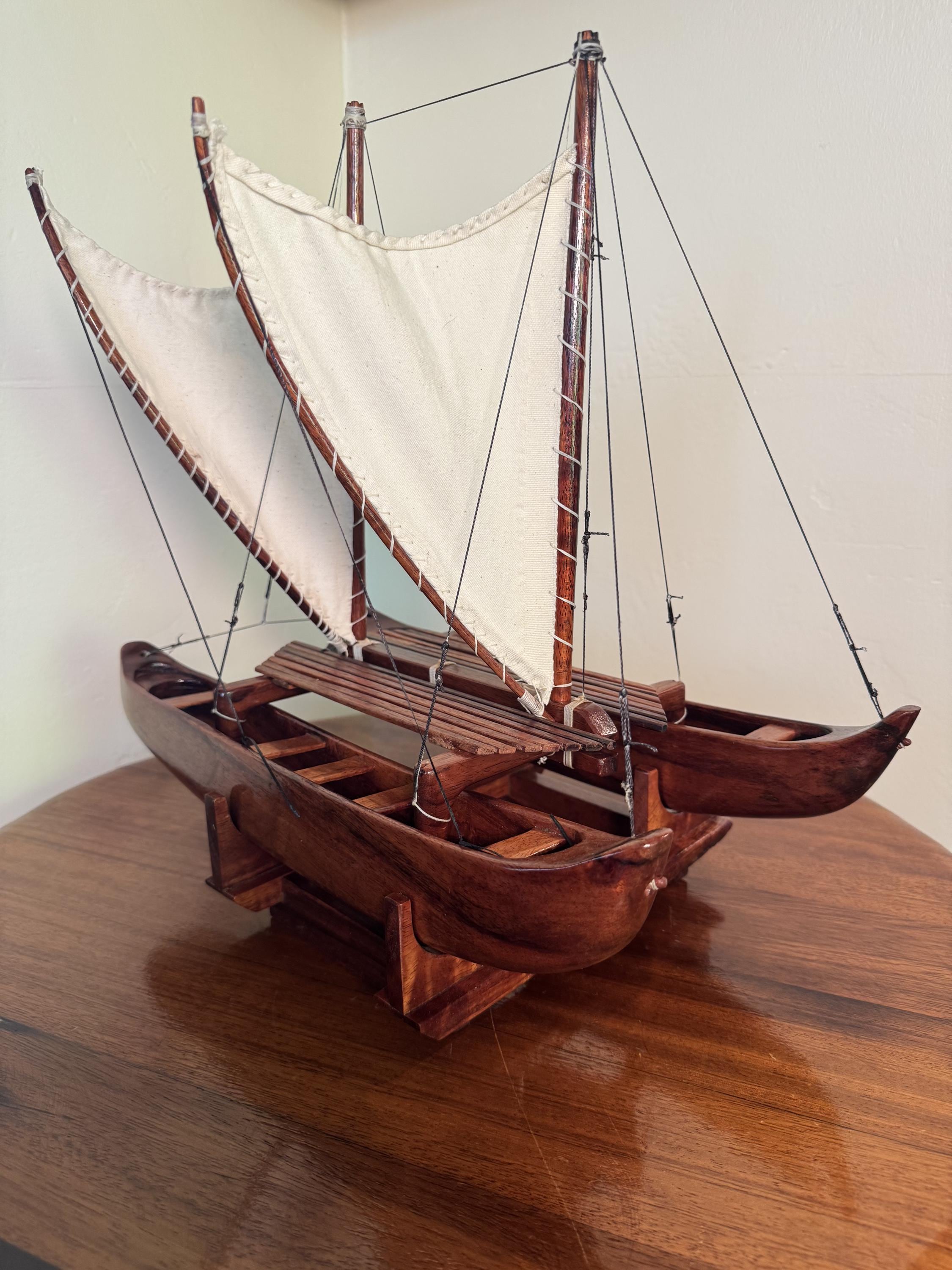 Hawaiian Wood Canoe Model - Etsy