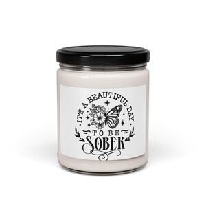 Sober Celebration Soy Candle | Clean Scent, Recovery Gift