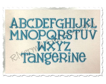 Tangerine Machine Embroidery Font Monogram Alphabet - 3 Sizes