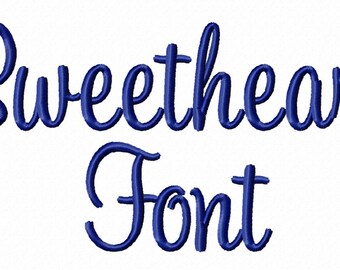 Sweetheart Machine Embroidery Font Alphabet - 1 1/2" Inch Size ONLY