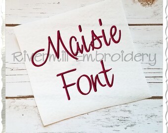 Maisie Machine Embroidery Font Monogram Alphabet - 3 Sizes
