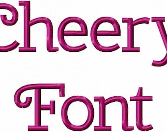 Cheery Machine Embroidery Font Monogram Alphabet - 3 Sizes
