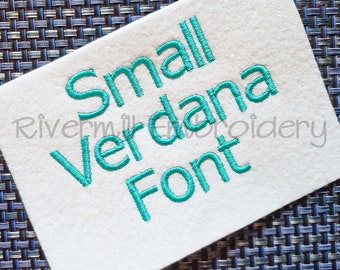 Small Verdana Block Machine Embroidery Font Monogram Alphabet - 3 Sizes