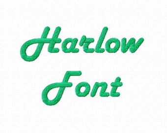 Harlow Machine Embroidery Font Alphabet - 3 Sizes