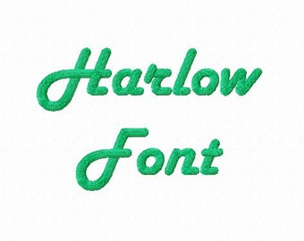Harlow Machine Embroidery Font Alphabet - 3 Sizes