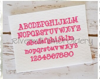 Small Mini Maddie Machine Embroidery Font Monogram Alphabet - 1/2" & 3/4" Sizes