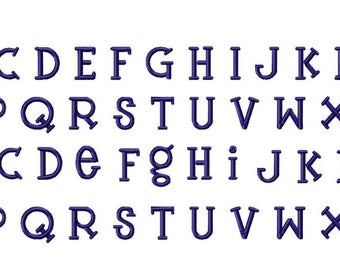 1 1/2" Size Tangerine Machine Embroidery Font Monogram Alphabet