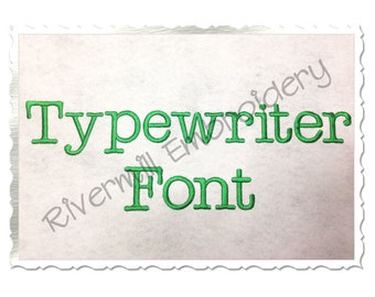 Typewriter Machine Embroidery Font Alphabet - 1 1/2" Inch Size ONLY