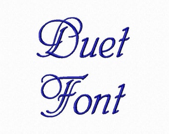 Duet Machine Embroidery Font Monogram Alphabet - 3 Sizes