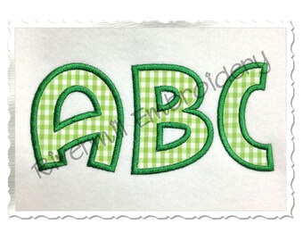 Surfer Applique Machine Embroidery Font Monogram Alphabet - 4 Sizes