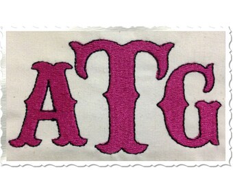 Carnival Style Machine Embroidery Font Monogram Alphabet - 3 Sizes