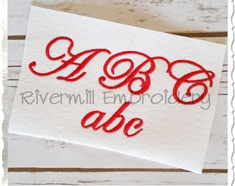 Edwardian Script Embroidery Font Alphabet - 1 1/2" Inch Size ONLY