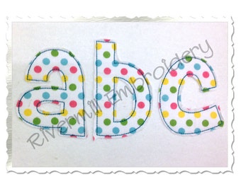 Small Cheri Raggy Applique Machine Embroidery Font Alphabet - 4 Sizes