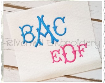 Victorian Monogram Machine Embroidery Font Alphabet - 3 Sizes