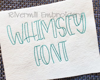 Whimsey Machine Embroidery Font Monogram Alphabet - 3 Sizes