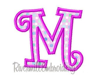 Curlz Applique Machine Embroidery Font - 4x4 Hoop Size