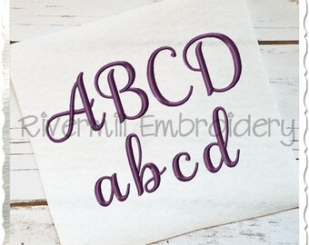1 1/2" Size ONLY -Samantha Script Basic Machine Embroidery Font Monogram Alphabet