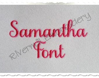 Samantha Script Basic Machine Embroidery Font Monogram Alphabet - 3 Sizes