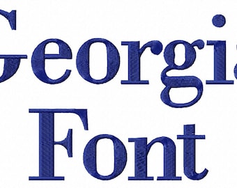 Georgia Machine Embroidery Font Alphabet - 3 Sizes