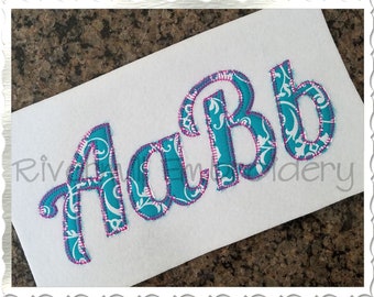 Blanket Stitch Lobster Applique Machine Embroidery Font Alphabet - 4 Sizes
