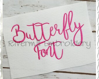 Butterfly Machine Embroidery Font Monogram Alphabet - 3 Sizes