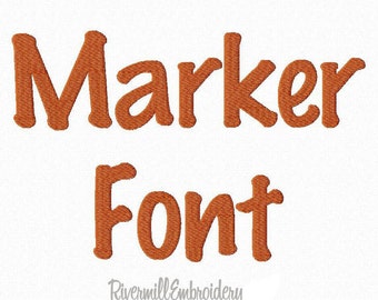 Marker Machine Embroidery Font Monogram Alphabet - 3 Sizes