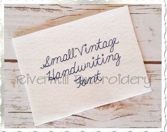Small Vintage Handwriting Machine Embroidery Font Monogram Alphabet - 1/2" & 3/4" Sizes