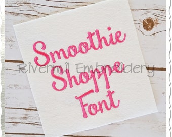 Smoothie Shoppe Machine Embroidery Font Monogram Alphabet - 3 Sizes