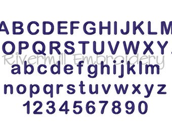 Rounded Block Machine Embroidery Font Alphabet - 1 1/2" Inch Size ONLY