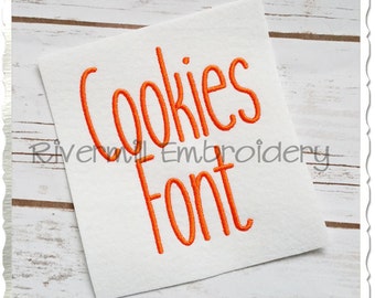 Cookies Machine Embroidery Font Monogram Alphabet - 3 Sizes