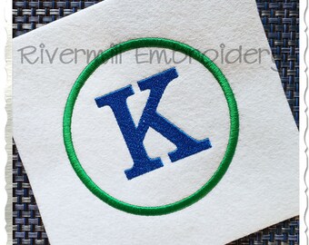 Circle Outline Machine Embroidery Font Alphabet - 4 Sizes