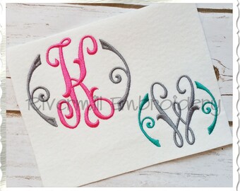 Arabesque Monogram Machine Embroidery Font Alphabet - 3 Sizes