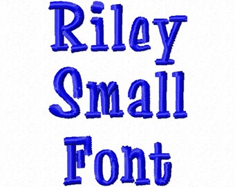 Small Mini Riley Machine Embroidery Font Monogram Alphabet - 1/2" & 3/4" Sizes