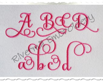 Samantha Script Alternate Set 2 Machine Embroidery Font Monogram Alphabet - 3 Sizes