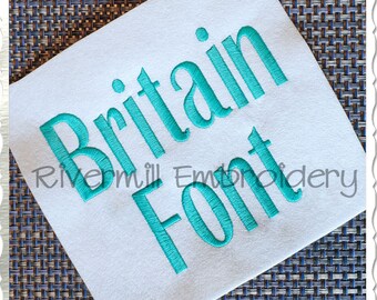 Britain Machine Embroidery Font Monogram Alphabet - 3 Sizes