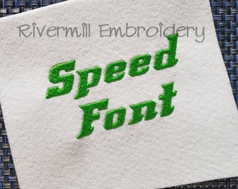 Speed Machine Embroidery Font Monogram Alphabet - 3 Sizes
