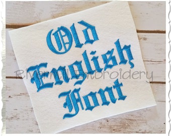 Old English Script Embroidery Font Alphabet - 1 1/2" Inch Size ONLY