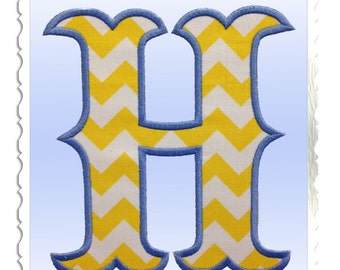 Carnival Style Applique Machine Embroidery Font Alphabet - 5 Sizes