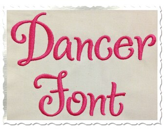 Dancer Machine Embroidery Font Monogram Alphabet - 3 Sizes