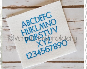 Small West Machine Embroidery Font Monogram Alphabet - 1/2