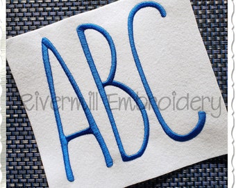 Extra Large Farm Style Machine Embroidery Font Monogram Alphabet - 3 Sizes