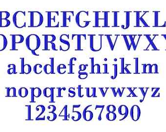 1 1/2" Size Only - Georgia Machine Embroidery Font Monogram Alphabet - BX Files Included Instant Download Digitized Design PES DST +