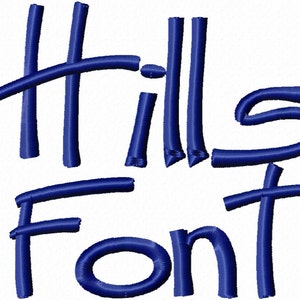 Hills Machine Embroidery Font Monogram Alphabet 3 Sizes image 1