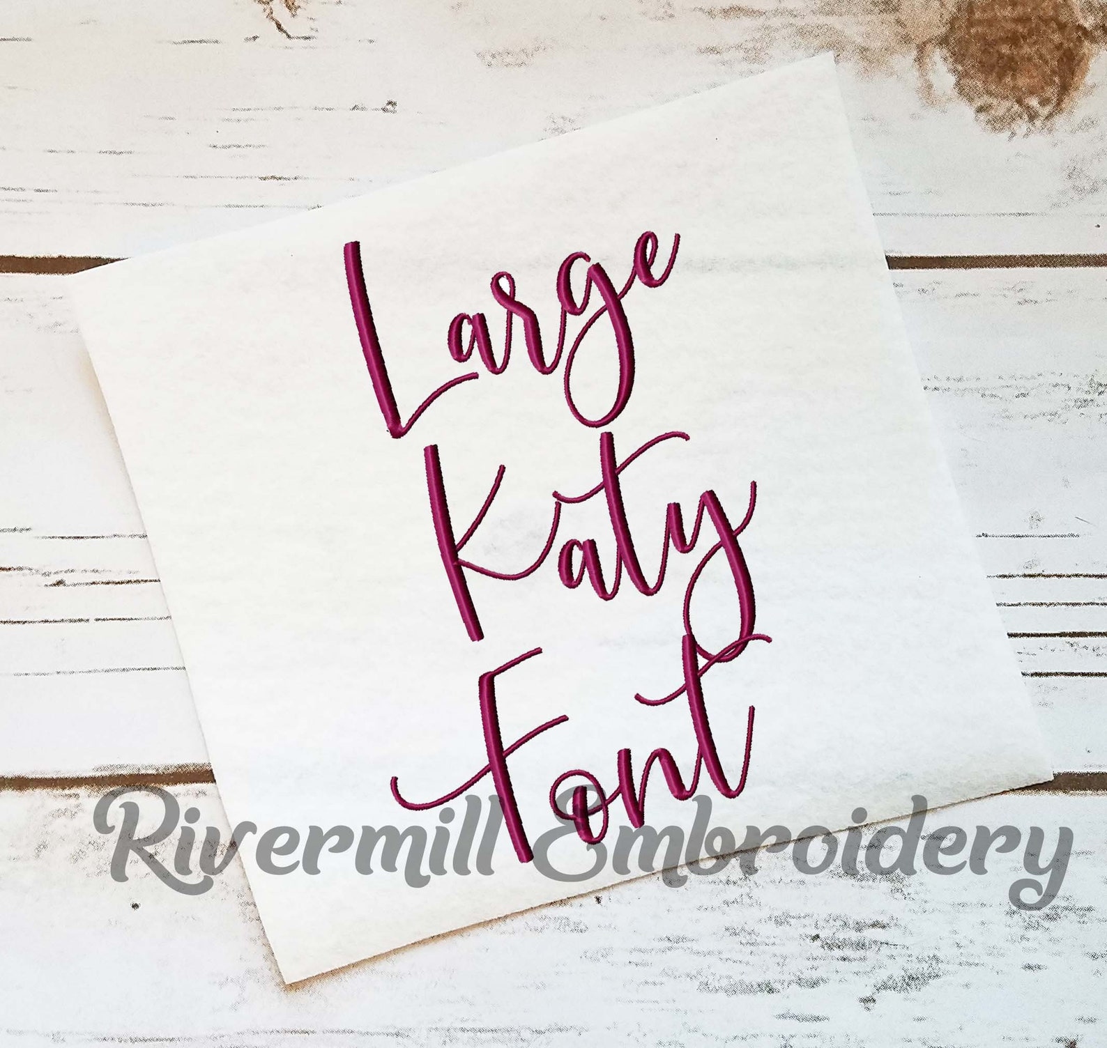 Large Katy Script Machine Embroidery Font Monogram Alphabet - Etsy