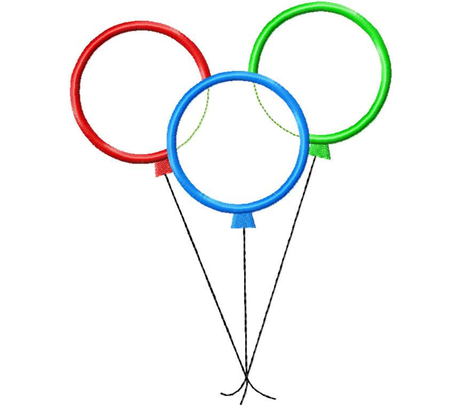 Applique Balloons Machine Embroidery Design 4 Sizes Etsy