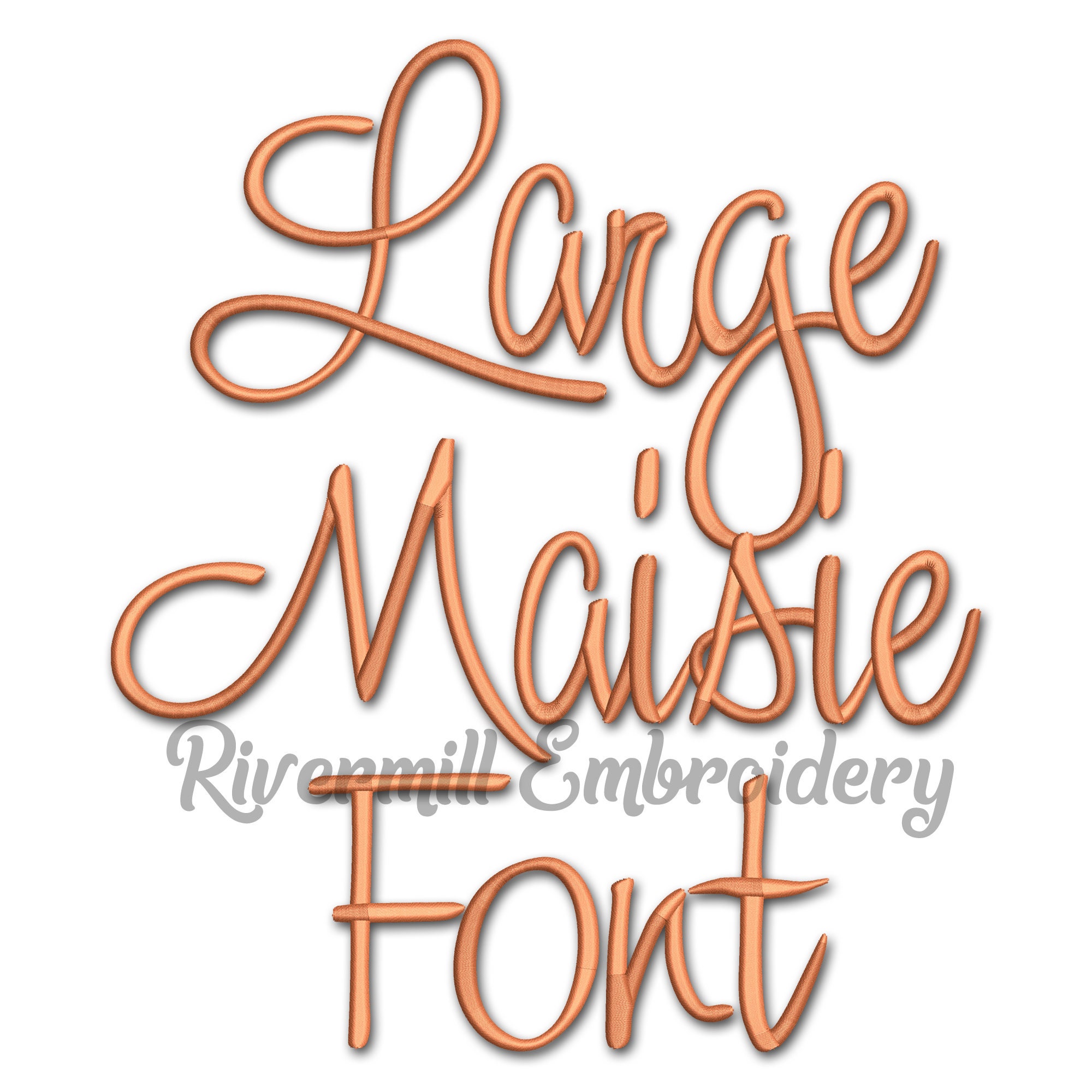 Large Farm Style Font Machine Embroidery Font Alphabet - Rivermill  Embroidery