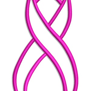 Awareness Ribbon Outline Machine Embroidery Design - 4 Sizes