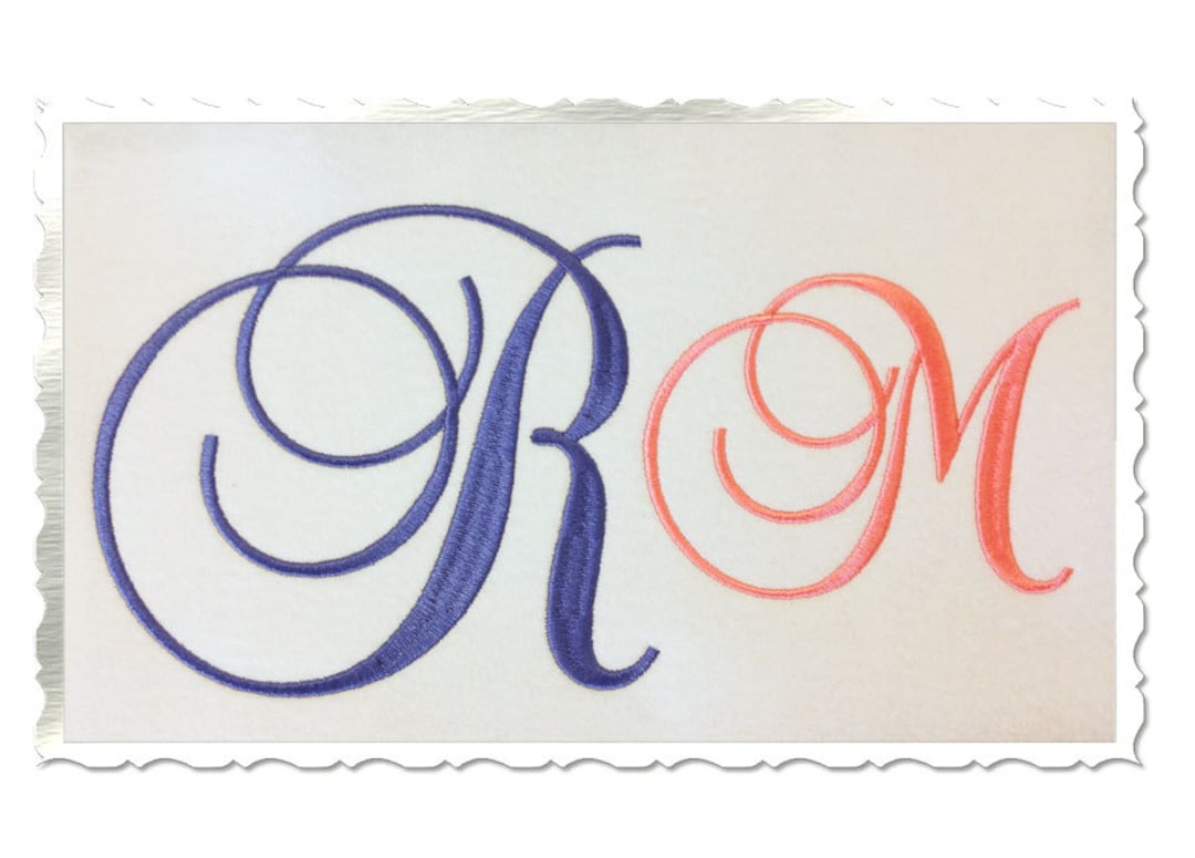 Large Brock Script Machine Embroidery Font Monogram Alphabet - 3 Sizes ...