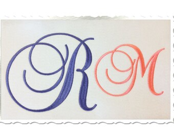 Large Brock Script Machine Embroidery Font Monogram Alphabet - 3 Sizes