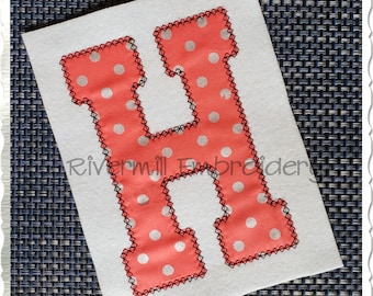 Große Varsity Diamant Rand Applikation Maschinenstickerei Schrift Alphabet - 3 Größen - BYTE Dateien Instant Download Design PES